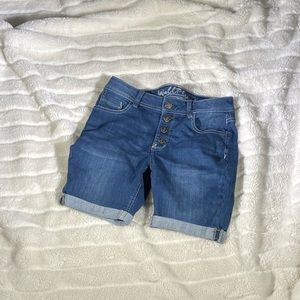 Wallflower Cuffed Blue Jean Shorts